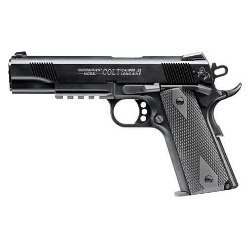 Walther Arms 517030810 1911 Colt Government A1 22 LR 5" 10+1 Black Black Polymer Grip with Rail Walther Arms 517030810 1911 Colt Government A1 22 LR 5" 10+1 Black Black Polymer Grip with Rail