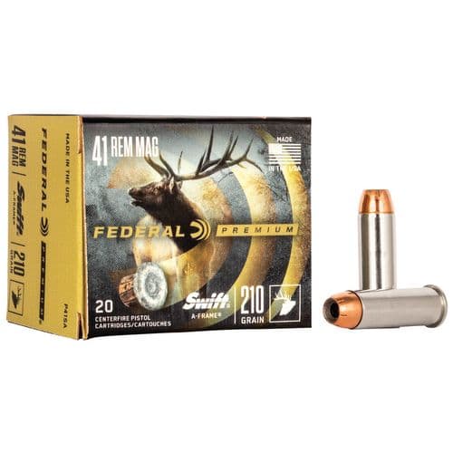 Federal P41SA Premium 41 Rem Mag 210 gr SWift A-Frame Vital-Shok (SAFVT) 20 Bx/ 10 Cs Federal P41SA Premium 41 Rem Mag 210 gr SWift A-Frame Vital-Shok (SAFVT) 20 Bx/ 10 Cs