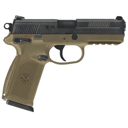FN 66965 FNX 45 ACP 4.50" 10+1 Flat Dark Earth Black Stainless Steel Slide Flat Dark Earth Interchangeable Backstrap Grip FN 66965 FNX 45 ACP 4.50" 10+1 Flat Dark Earth Black Stainless Steel Slide Flat Dark Earth Interchangeable Backstrap Grip