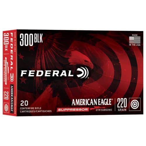 Federal AE300BLKSUP2 American Eagle Suppressor 300 Blackout 220 gr Open Tip Match 20 Per Box Federal AE300BLKSUP2 American Eagle Suppressor 300 Blackout 220 gr Open Tip Match 20 Per Box