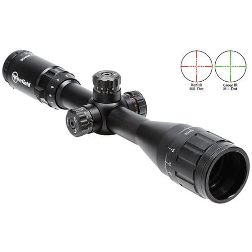 Firefield FF13043 Tactical Matte Black 3-12x40mm AO 1" Tube Illuminated Red/Green Mil-Dot Reticle Firefield FF13043 Tactical Matte Black 3-12x40mm AO 1" Tube Illuminated Red/Green Mil-Dot Reticle