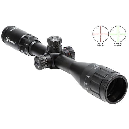 Firefield FF13043 Tactical Matte Black 3-12x40mm AO 1" Tube Illuminated Red/Green Mil-Dot Reticle Firefield FF13043 Tactical Matte Black 3-12x40mm AO 1" Tube Illuminated Red/Green Mil-Dot Reticle
