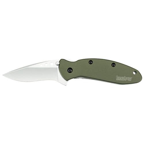 Kershaw 1620OL Scallion 2.40" Drop Point Plain Bead Blasted 420HC Steel Olive Drab Anodized Aluminum Handle Folding Kershaw 1620OL Scallion 2.40" Drop Point Plain Bead Blasted 420HC Steel Olive Drab Anodized Aluminum Handle Folding