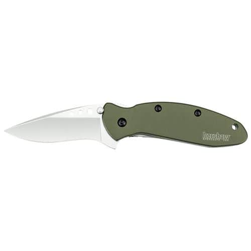 Kershaw 1620OL Scallion 2.40" Drop Point Plain Bead Blasted 420HC Steel Olive Drab Anodized Aluminum Handle Folding Kershaw 1620OL Scallion 2.40" Drop Point Plain Bead Blasted 420HC Steel Olive Drab Anodized Aluminum Handle Folding