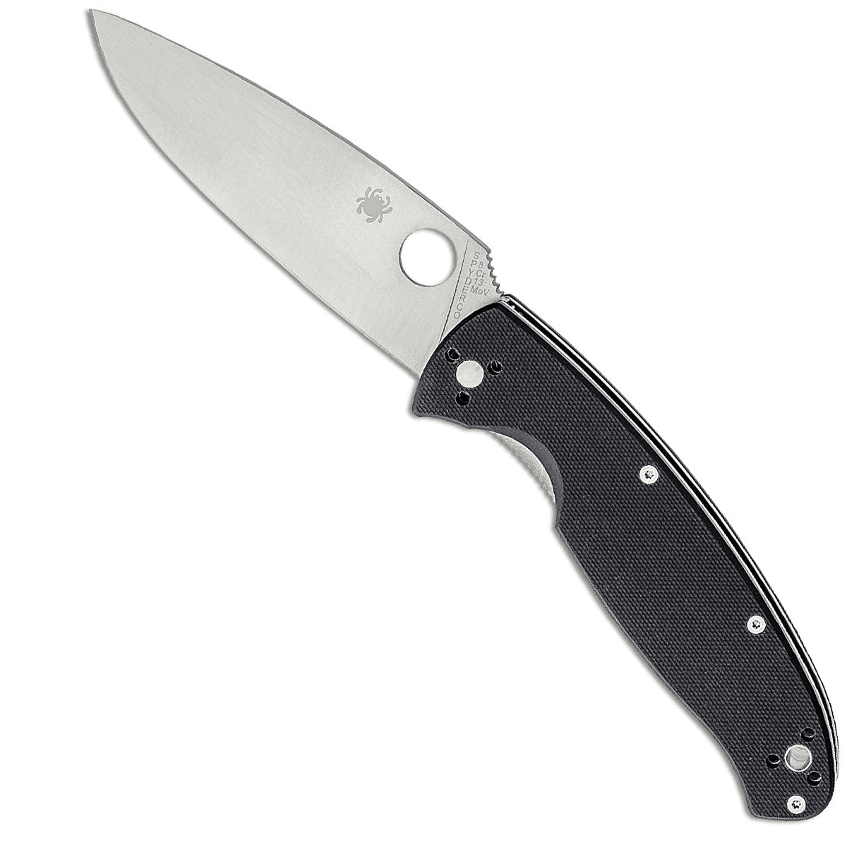Spyderco C142GP Resilience 4.25" Folding Drop Point Plain 8Cr13MoV SS Blade /G10 Black Handle Spyderco C142GP Resilience 4.25" Folding Drop Point Plain 8Cr13MoV SS Blade /G10 Black Handle