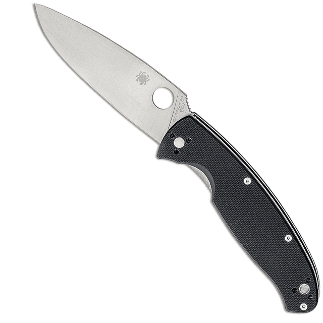 Spyderco C142GP Resilience 4.25" Folding Drop Point Plain 8Cr13MoV SS Blade /G10 Black Handle Spyderco C142GP Resilience 4.25" Folding Drop Point Plain 8Cr13MoV SS Blade /G10 Black Handle