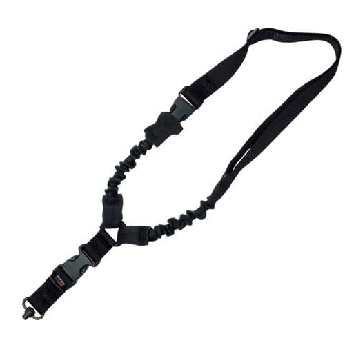 Grovtec US Inc GTSL52 Bungee Sling with Push Button Swivel Single-Point Black Elastic for Rifle/Shotgun Grovtec US Inc GTSL52 Bungee Sling with Push Button Swivel Single-Point Black Elastic for Rifle/Shotgun