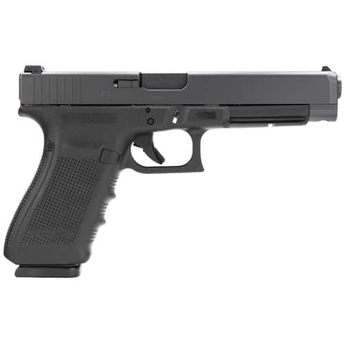 Glock PG4130101 G41 Gen4 45 ACP 5.31" 10+1 Black Steel Slide Black Interchangeable Backstrap Grip Fixed Sights Glock PG4130101 G41 Gen4 45 ACP 5.31" 10+1 Black Steel Slide Black Interchangeable Backstrap Grip Fixed Sights