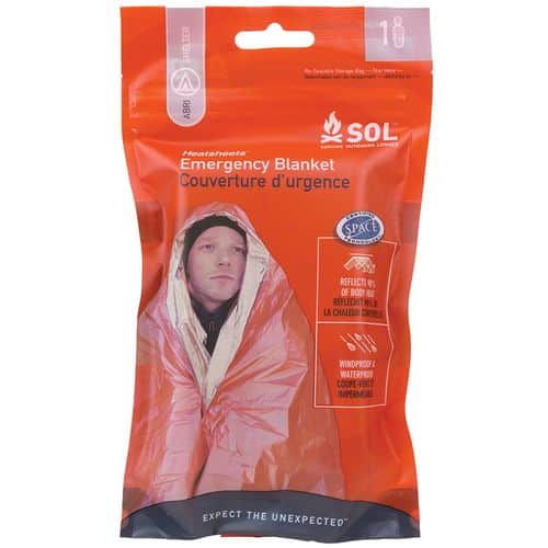 Survive Outdoors Longer 01401222 SOL Emergency Blanket Waterproof 56" x 84" Survive Outdoors Longer 01401222 SOL Emergency Blanket Waterproof 56" x 84"