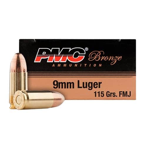 PMC 9ABP Bronze Battle Pack 9mm Luger 115 gr Full Metal Jacket (FMJ) 300 Bx/ 3 Cs PMC 9ABP Bronze Battle Pack 9mm Luger 115 gr Full Metal Jacket (FMJ) 300 Bx/ 3 Cs