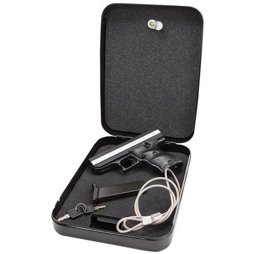 Hi-Point CF380HSP CF Home Security Package 380 ACP 3.50" 8+1 Black Black Steel w/Chrome Line Slide Black Polymer Grip with Lock Box Hi-Point CF380HSP CF Home Security Package 380 ACP 3.50" 8+1 Black Black Steel w/Chrome Line Slide Black Polymer Grip with Lock Box