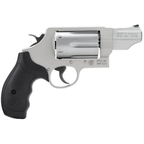 Smith & Wesson 160410 Governor *MA Compliant 45 Colt (LC)/410 Gauge 6rd 2.75" Stainless Steel Matte Silver Scandium Alloy Black Polymer Grip Smith & Wesson 160410 Governor *MA Compliant 45 Colt (LC)/410 Gauge 6rd 2.75" Stainless Steel Matte Silver Scandium Alloy Black Polymer Grip