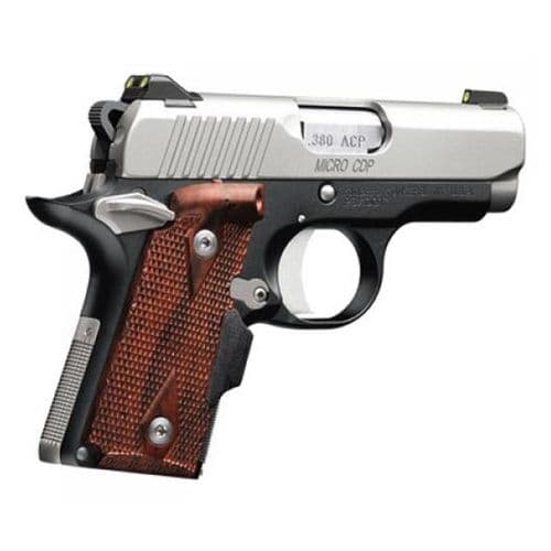 Kimber Micro Carry CDP (LG) Pistol W/ Crimson Trace Lasergrips and Night Sights .380 2-3/4" Satin Silver Finish 6 Round, 3300081 Kimber Micro Carry CDP (LG) Pistol W/ Crimson Trace Lasergrips and Night Sights .380 2-3/4" Satin Silver Finish 6 Round, 3300081