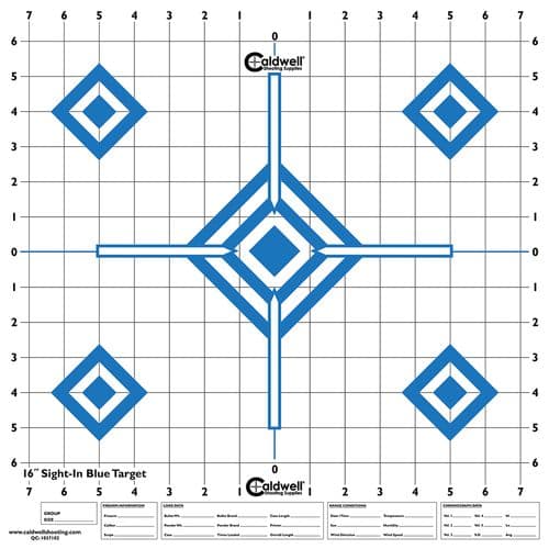 Caldwell 198604 Sight-In 5-Diamond Hanging Paper Target 16" x 16" 10 Per Pack Caldwell 198604 Sight-In 5-Diamond Hanging Paper Target 16" x 16" 10 Per Pack