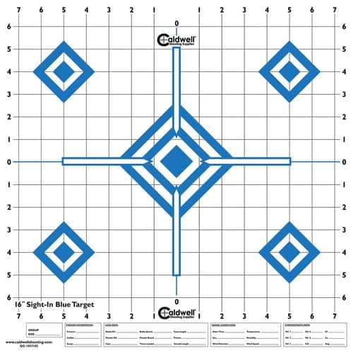 Caldwell 198604 Sight-In 5-Diamond Hanging Paper Target 16" x 16" 10 Per Pack Caldwell 198604 Sight-In 5-Diamond Hanging Paper Target 16" x 16" 10 Per Pack