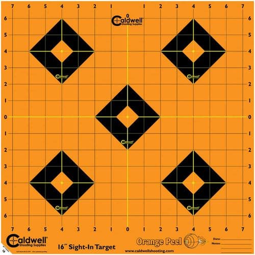 Caldwell 495253 Orange Peel Sight-In Self-Adhesive Paper 5-Diamond Black/Orange 5 Pack Caldwell 495253 Orange Peel Sight-In Self-Adhesive Paper 5-Diamond Black/Orange 5 Pack