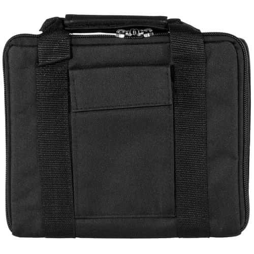 Bulldog BD511 Hard-Sided Pistol Case made of Water-Resistant Nylon with Black Finish, Fur Lining, Egg Crate Foam, Velcro Accessory Pocket & Double Locking Zipper Holds up to 2 Handguns 11" x 9" x 3" Interior Dimensions Bulldog BD511 Hard-Sided Pistol Case made of Water-Resistant Nylon with Black Finish, Fur Lining, Egg Crate Foam, Velcro Accessory Pocket & Double Locking Zipper Holds up to 2 Handguns 11" x 9" x 3" Interior Dimensions