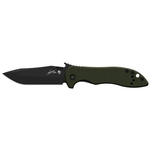 Kershaw 6074OLBLK CQC 5K 3" Drop Point Plain Black Oxide 8Cr14MoV SS G10 Olive Drab Handle Folding Kershaw 6074OLBLK CQC 5K 3" Drop Point Plain Black Oxide 8Cr14MoV SS G10 Olive Drab Handle Folding