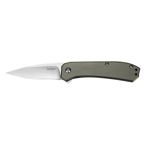Kershaw 3870 Amplitude 2.50" Drop Point Plain Satin 8Cr13MoV SS TiCN Gray Stainless Steel Handle Folding Kershaw 3870 Amplitude 2.50" Drop Point Plain Satin 8Cr13MoV SS TiCN Gray Stainless Steel Handle Folding