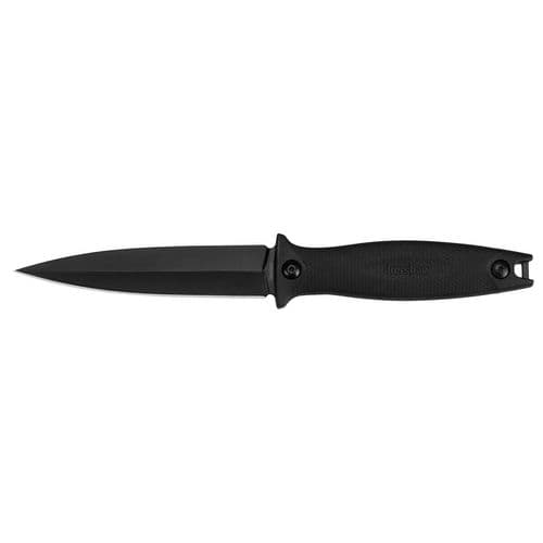 Kershaw 4007 Secret Agent 4.40" Spear Point Plain Black Oxide 8Cr13MoV SS FRN Black Handle Fixed Kershaw 4007 Secret Agent 4.40" Spear Point Plain Black Oxide 8Cr13MoV SS FRN Black Handle Fixed