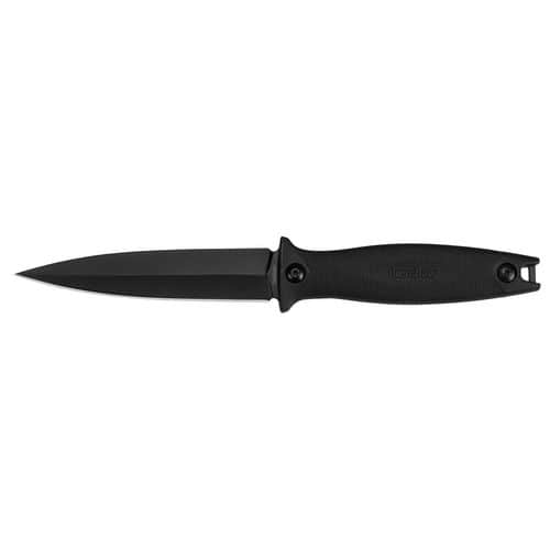 Kershaw 4007 Secret Agent 4.40" Spear Point Plain Black Oxide 8Cr13MoV SS FRN Black Handle Fixed Kershaw 4007 Secret Agent 4.40" Spear Point Plain Black Oxide 8Cr13MoV SS FRN Black Handle Fixed