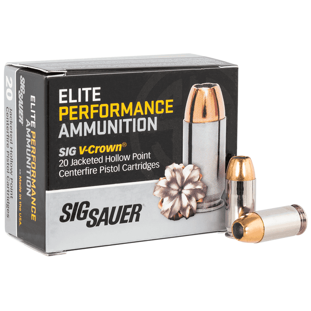Sig Sauer Elite V-Crown 45 ACP 200 gr Jacketed Hollow Point (JHP) - E45AP120 Sig Sauer Elite V-Crown 45 ACP 200 gr Jacketed Hollow Point (JHP) - E45AP120