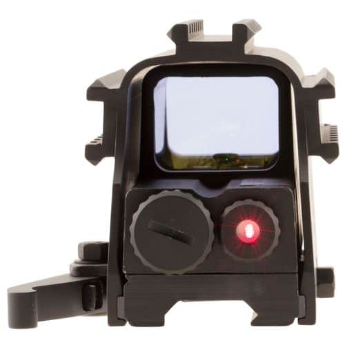 NcStar D3ARSGQLR2 Tri-Rail Dot w/Laser & QR Mount Rifle 1x31x23mm 2 MOA Green Dot/Red Laser Black Anodized NcStar D3ARSGQLR2 Tri-Rail Dot w/Laser & QR Mount Rifle 1x31x23mm 2 MOA Green Dot/Red Laser Black Anodized