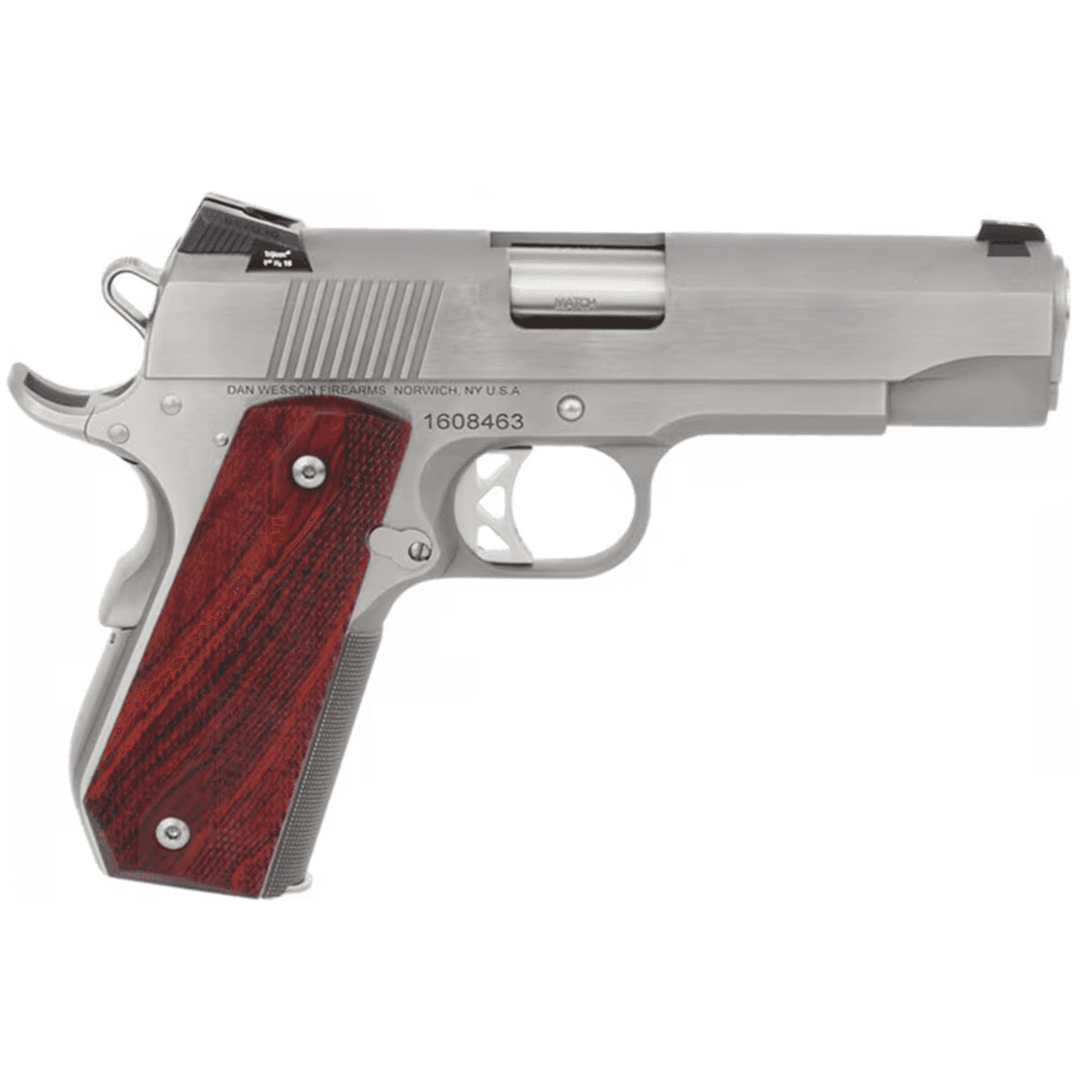 Dan Wesson 01912 Commander Classic *CA Compliant 45 ACP 4.25" 8+1 Stainless Steel Brushed Stainless Steel Slide Cocobolo Grip Dan Wesson 01912 Commander Classic *CA Compliant 45 ACP 4.25" 8+1 Stainless Steel Brushed Stainless Steel Slide Cocobolo Grip