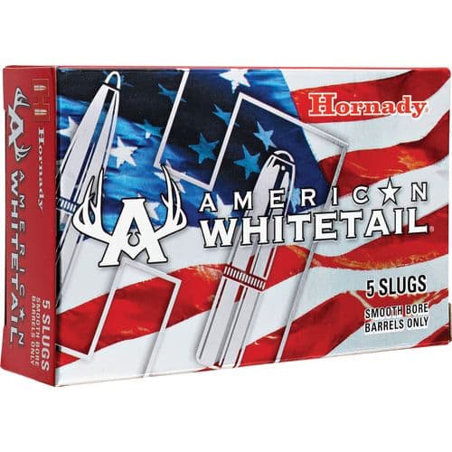 Hornady 86234 American Whitetail Rifled Slug 12 Gauge 2.75" 1 oz Slug Shot 5 Bx/ 20 Cs Hornady 86234 American Whitetail Rifled Slug 12 Gauge 2.75" 1 oz Slug Shot 5 Bx/ 20 Cs