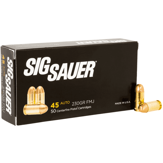 Sig Sauer Elite Ball 45 ACP 230 gr FMJ Handgun Ammo Sig Sauer Elite Ball 45 ACP 230 gr FMJ Handgun Ammo