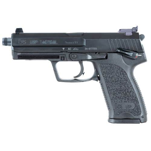 HK 81000348 USP Tactical V1 9mm Luger 4.86" TB 15+1 (3) Black Polymer Frame Black Steel Slide Black Polymer Grip HK 81000348 USP Tactical V1 9mm Luger 4.86" TB 15+1 (3) Black Polymer Frame Black Steel Slide Black Polymer Grip