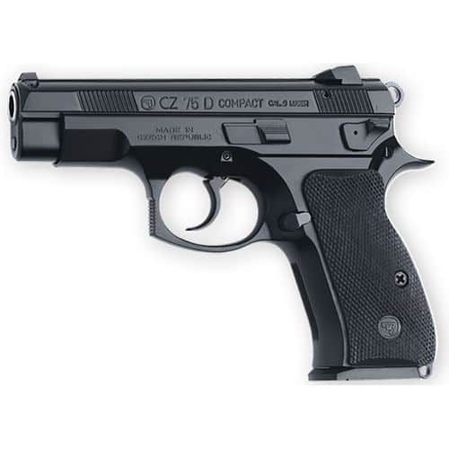 CZ-USA 91194 CZ 75 D PCR Compact 9mm Luger 3.75" 14+1 Black Black Steel Slide Black Rubber Grip CZ-USA 91194 CZ 75 D PCR Compact 9mm Luger 3.75" 14+1 Black Black Steel Slide Black Rubber Grip