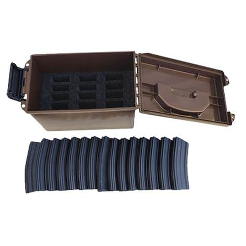 MTM Case-Gard TMC15 Tactical Mag Can 5.56x45mm NATO AR Platform Flat Dark Earth Polymer MTM Case-Gard TMC15 Tactical Mag Can 5.56x45mm NATO AR Platform Flat Dark Earth Polymer