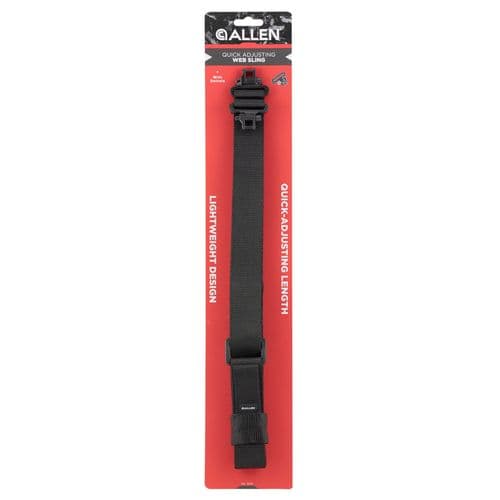 Allen 8061 Quick Adjusting Sling Black Nylon 1.25" W Adjustable Length with 500+ lbs Tested Swivels for Rifles Allen 8061 Quick Adjusting Sling Black Nylon 1.25" W Adjustable Length with 500+ lbs Tested Swivels for Rifles