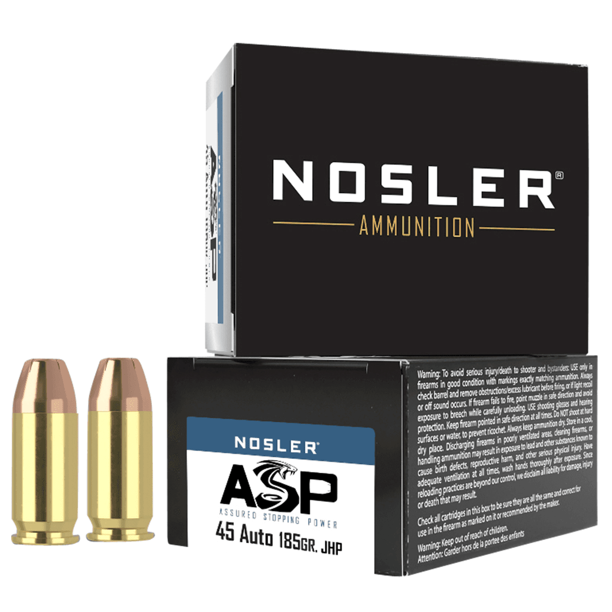 Nosler 51278 Match Grade 45 ACP 185 gr Jacketed Hollow Point (JHP) 20 Bx/ 20 Cs Nosler 51278 Match Grade 45 ACP 185 gr Jacketed Hollow Point (JHP) 20 Bx/ 20 Cs