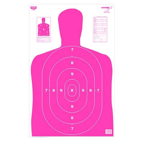 Birchwood Casey 37039 EZE-Scorer BC-27 Silhouette Paper Target 23" x 35" 5 Per Pack Pink Birchwood Casey 37039 EZE-Scorer BC-27 Silhouette Paper Target 23" x 35" 5 Per Pack Pink
