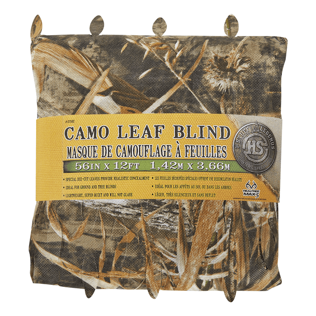 Hunters Specialties 07592 Camo Leaf Blind Realtree Max-5 56"H x 12"L Hunters Specialties 07592 Camo Leaf Blind Realtree Max-5 56"H x 12"L