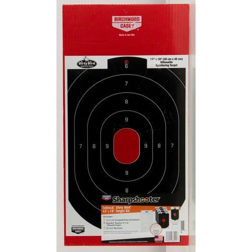 Birchwood Casey 38104 Sharpshooter Dirty Bird Kit Bullseye TabLock Paper Target 12" x 18" 1 Frame/4 Targets Birchwood Casey 38104 Sharpshooter Dirty Bird Kit Bullseye TabLock Paper Target 12" x 18" 1 Frame/4 Targets