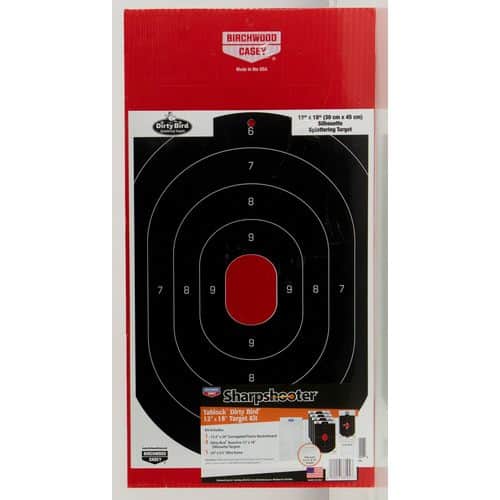 Birchwood Casey 38104 Sharpshooter Dirty Bird Kit Bullseye TabLock Paper Target 12" x 18" 1 Frame/4 Targets Birchwood Casey 38104 Sharpshooter Dirty Bird Kit Bullseye TabLock Paper Target 12" x 18" 1 Frame/4 Targets