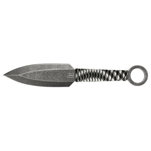 Kershaw 1747BW Ion Throwing Knives 4.50" Spear Point Plain Black Oxide 3Cr13 Steel Black/White Paracord Wrapped Steel Handle Fixed Kershaw 1747BW Ion Throwing Knives 4.50" Spear Point Plain Black Oxide 3Cr13 Steel Black/White Paracord Wrapped Steel Handle Fixed