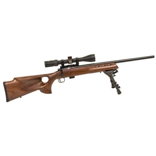 Crickett KSA20030 722 Varmint Package 22 LR 7+1 20" Walnut Fixed Thumbhole Stock Blued Right Hand W/Scope,Rings,Bipod and Case Crickett KSA20030 722 Varmint Package 22 LR 7+1 20" Walnut Fixed Thumbhole Stock Blued Right Hand W/Scope,Rings,Bipod and Case