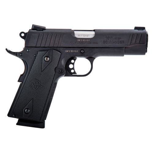 Taurus 1-191101COM 1911 Commander 45 ACP 4.20" 8+1 Matte Black Steel Frame & Slide Checkered Black Polymer Grip Taurus 1-191101COM 1911 Commander 45 ACP 4.20" 8+1 Matte Black Steel Frame & Slide Checkered Black Polymer Grip