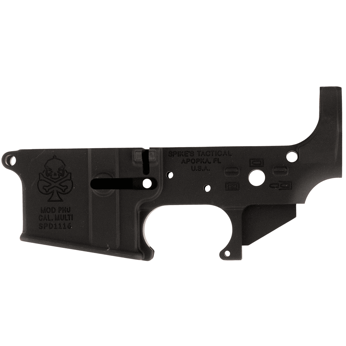 Spikes Tactical PHU Spade Stripped Lower Receiver Multi-Caliber AR-15 Spikes Tactical PHU Spade Stripped Lower Receiver Multi-Caliber AR-15