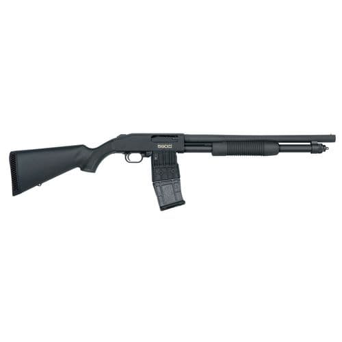 Mossberg 50205 590M Mag-Fed 12 Gauge 2.75" 10+1 18.50" Cylinder Bore Barrel Matte Blued Rec Black Synthetic Stock Right Hand Mossberg 50205 590M Mag-Fed 12 Gauge 2.75" 10+1 18.50" Cylinder Bore Barrel Matte Blued Rec Black Synthetic Stock Right Hand
