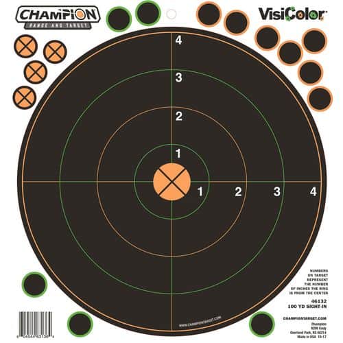 Champion Targets 46132 VisiColor 100yd Sight-In Target Self-Adhesive Paper Circle Multi Color 5 Pack Champion Targets 46132 VisiColor 100yd Sight-In Target Self-Adhesive Paper Circle Multi Color 5 Pack