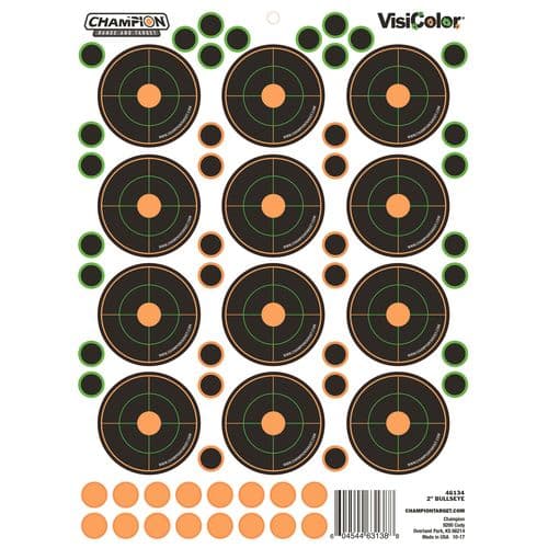 Champion Targets 46134 VisiColor Self-Adhesive Paper Bullseye Multi Color 5 Pack Champion Targets 46134 VisiColor Self-Adhesive Paper Bullseye Multi Color 5 Pack
