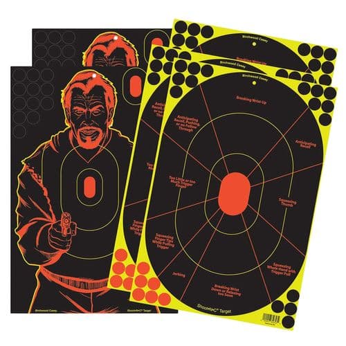 Birchwood Casey 34630 Shoot-N-C Combo Pack Self-Adhesive Paper Silhouette/Bad Guy Multi Color 5 Pack Birchwood Casey 34630 Shoot-N-C Combo Pack Self-Adhesive Paper Silhouette/Bad Guy Multi Color 5 Pack