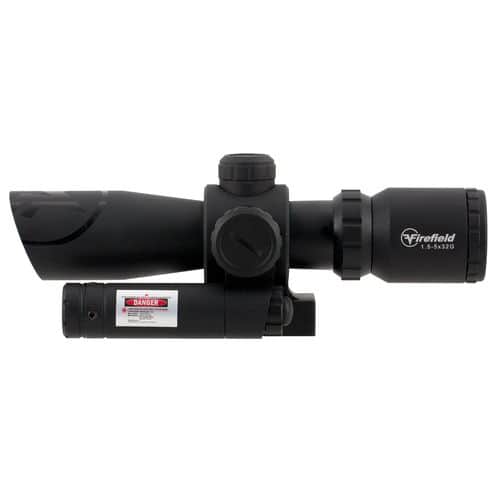 Firefield FF13063 Barrage w/Green Laser Matte Black 1.5-5x32mm Illuminated Red/Green Mil-Dot Reticle/Green Laser Firefield FF13063 Barrage w/Green Laser Matte Black 1.5-5x32mm Illuminated Red/Green Mil-Dot Reticle/Green Laser