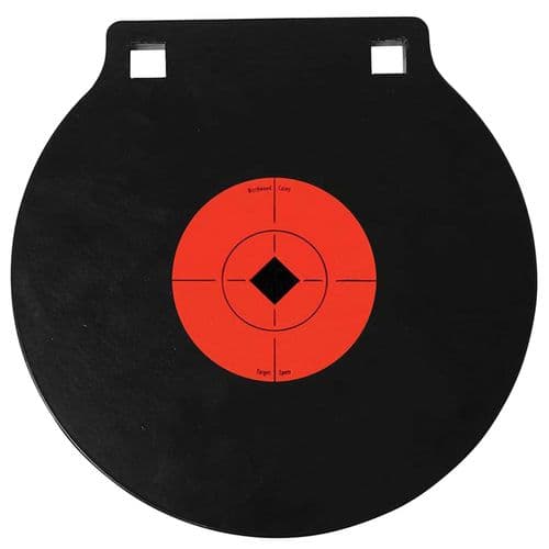Birchwood Casey 47604 World of Targets Double Hole Black Gong w/Orange Target AR500 Steel Birchwood Casey 47604 World of Targets Double Hole Black Gong w/Orange Target AR500 Steel