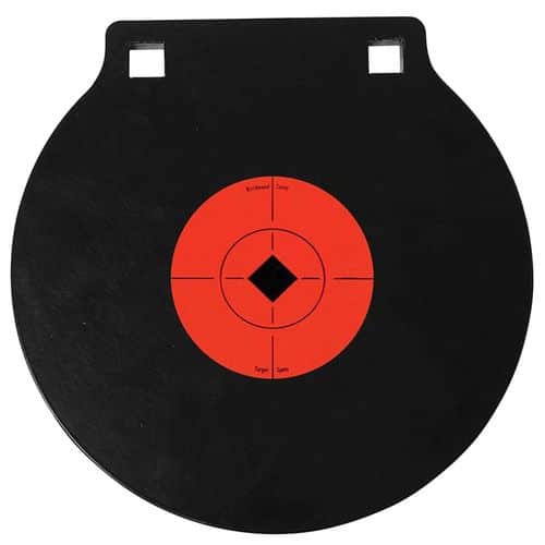 Birchwood Casey 47604 World of Targets Double Hole Black Gong w/Orange Target AR500 Steel Birchwood Casey 47604 World of Targets Double Hole Black Gong w/Orange Target AR500 Steel